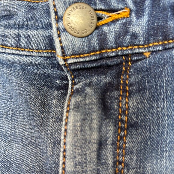 Universal Thread High Rise Distressed Blue Denim Skinny Jeans Size 6/28R - Picture 5 of 8